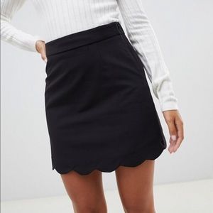 ASOS scallop hem mini skirt